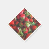 Serviette En Papier Fraises fraîches cuites (Coin)