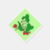 Serviette En Papier Fraises pour le petit-déjeuner (Coin)