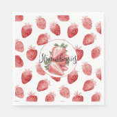 Serviette En Papier Fraises rouges Fruit   (Devant)
