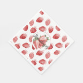 Serviette En Papier Fraises rouges Fruit   (Coin)