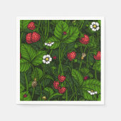 Serviette En Papier Fraises sauvages (Devant)