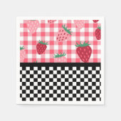 Serviette En Papier Fraises Whimsical et tableau de bord (Devant)