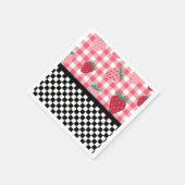 Serviette En Papier Fraises Whimsical et tableau de bord (Coin)