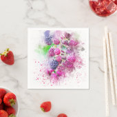 Serviette En Papier Framboise (En situation)