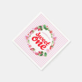Serviette En Papier Framboise sucré une Berry premier anniversaire (Coin)