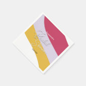 Serviette En Papier Framboise Violet Miel Flux horizontaux (Coin)