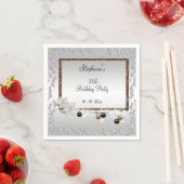 Serviette En Papier Framed Elegance 21st Birthday Party (En situation)