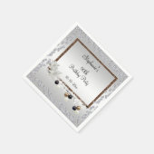 Serviette En Papier Framed Elegance 90th Birthday Party (Coin)