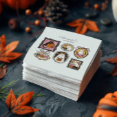 Serviette En Papier Framed Ghost & Cat Halloween 1st Birthday