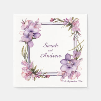 Serviette En Papier Framing Lilah Flower : serviettes Mariages personn