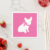 Serviette En Papier Français Baby shower Bulldog Français Français ros (En situation)