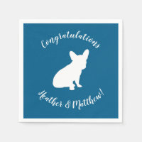 Français Baby shower Bulldog Français Frenchie Blu