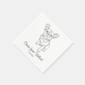 Serviette En Papier Français Bulldog Custom.Mariage Chien de Napkin (Coin)