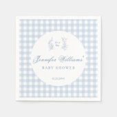 Serviette En Papier Français classique bleu bébé garçon (Devant)
