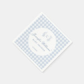 Serviette En Papier Français classique bleu bébé garçon (Coin)