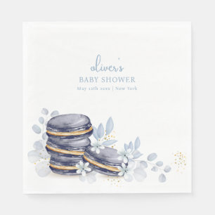 Serviette En Papier Français Floral Bonjour Bébé Macaron Baby shower