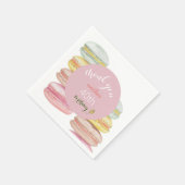 Serviette En Papier Français Macarons aquarelle peinte à la main (Coin)