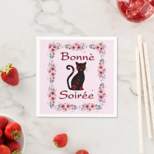 Serviette En Papier Français : Papier Bonne Soiree Napkin