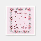 Serviette En Papier Français : Papier Bonne Soiree Napkin (Devant)