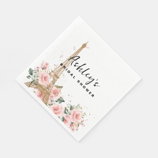 Serviette En Papier Français Paris thème napperon de douche nuptiale (Coin)