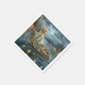 Serviette En Papier Français Setter Christmas Festive Voyage (Coin)