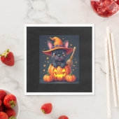 Serviette En Papier Française Bulldog sorcière Citrouille Halloween Ho (En situation)