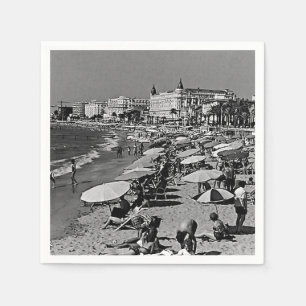 Serviette En Papier France Cannes vintage la plage