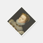 Serviette En Papier Francois Clouet - Elisabeth d'Autriche (Coin)