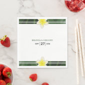Serviette En Papier Frangipani jaune Plumeria Mariage (En situation)