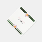 Serviette En Papier Frangipani rose Plumeria Mariage (Coin)