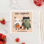 Serviette En Papier Frankenstein Monster & Ghost Éffrayant Cute Hallow (En situation)