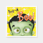 Serviette En Papier Frankenstein Monster Peek A Boo Halloween (Devant)