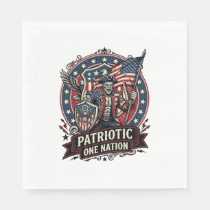 Serviette En Papier Frankenstein Monstre de la Liberté Patriotique Hor