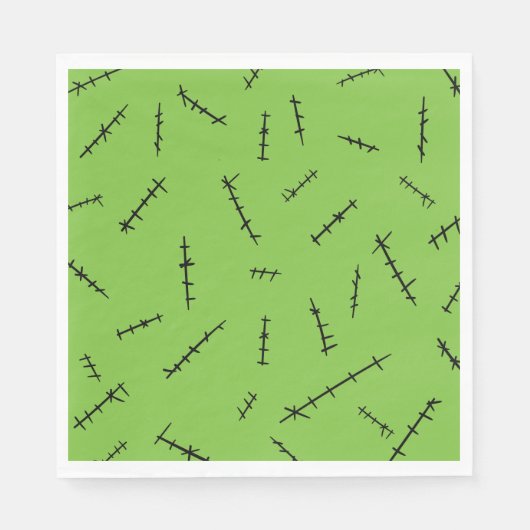 Serviette En Papier Frankenstein Stitches (Devant)