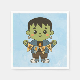 Serviette En Papier Frankie Baby Shower Napkins – Cute Monster-Themed