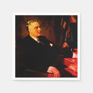 Serviette En Papier Franklin D. Roosevelt, président démocrate du FRD