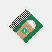Serviette En Papier Frap Café Moderne Chic Anniversaire Fête (Coin)