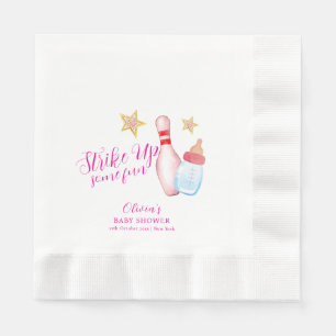 Serviette En Papier Frappe rose, amusez-vous un peu, sport, Baby Showe