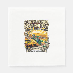Serviette En Papier Frappeur de squelette de jour de match d'Afrique d