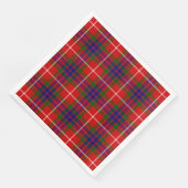 Serviette En Papier Fraser tartan rouge vert bleu violet plaid (Coin)
