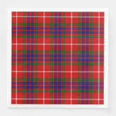 Serviette En Papier Fraser tartan rouge vert bleu violet plaid (Devant)