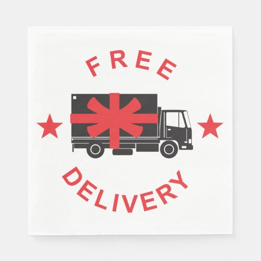 Serviette En Papier Free Shipping Delivery Truck (Devant)