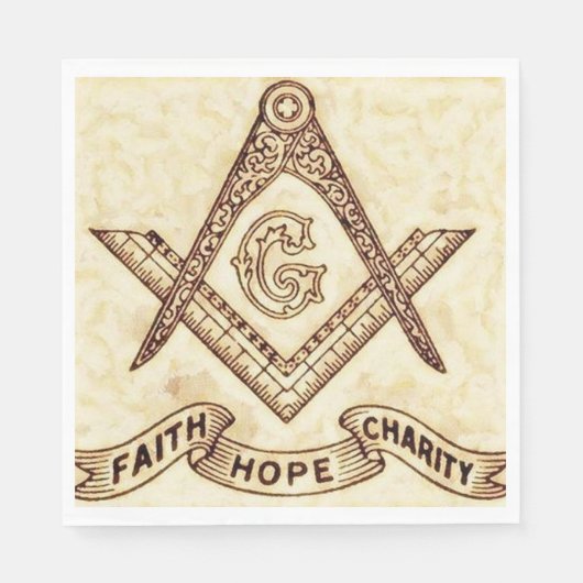 Serviette En Papier Freemason (Devant)
