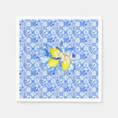 Serviette En Papier French Blue Tiles, Ciao Baby, Lemons  (Devant)
