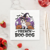 Serviette En Papier French Boo Dog - La Spookiest Pup (En situation)