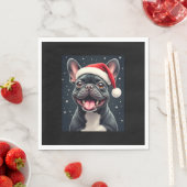 Serviette En Papier French Bulldog Christmas Long Sleeve T-Shirt (En situation)