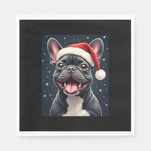 Serviette En Papier French Bulldog Christmas Long Sleeve T-Shirt (Devant)