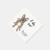 Serviette En Papier French Bulldog Mariage Cocktail Napkin (Coin)