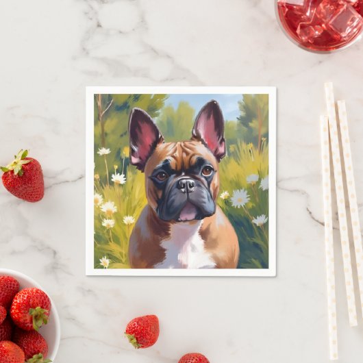 Serviette En Papier French Bulldog | Pet Painting Dog (En situation)