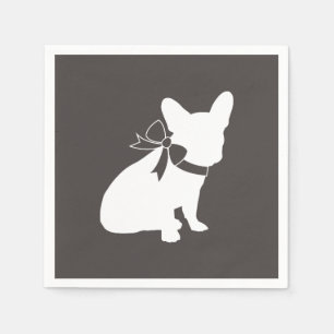 Serviette En Papier French Bulldog Theme Party - Baby shower neutre